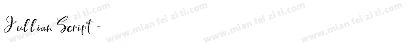 Jullian Script字体转换